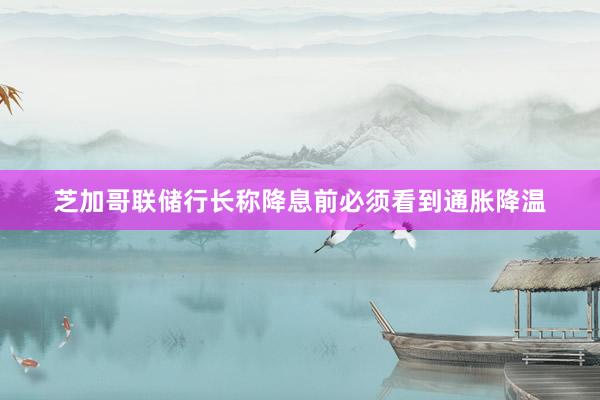 芝加哥联储行长称降息前必须看到通胀降温