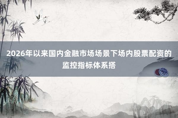 2026年以来国内金融市场场景下场内股票配资的监控指标体系搭