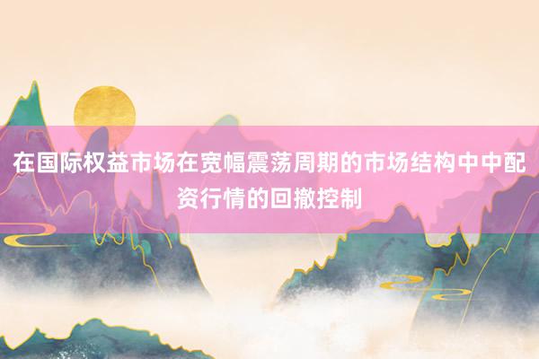在国际权益市场在宽幅震荡周期的市场结构中中配资行情的回撤控制