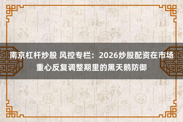 南京杠杆炒股 风控专栏：2026炒股配资在市场重心反复调整期里的黑天鹅防御