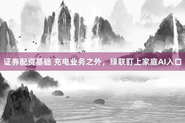 证券配资基础 充电业务之外,绿联盯上家庭AI入口