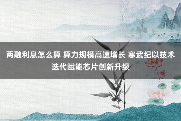两融利息怎么算 算力规模高速增长 寒武纪以技术迭代赋能芯片创新升级